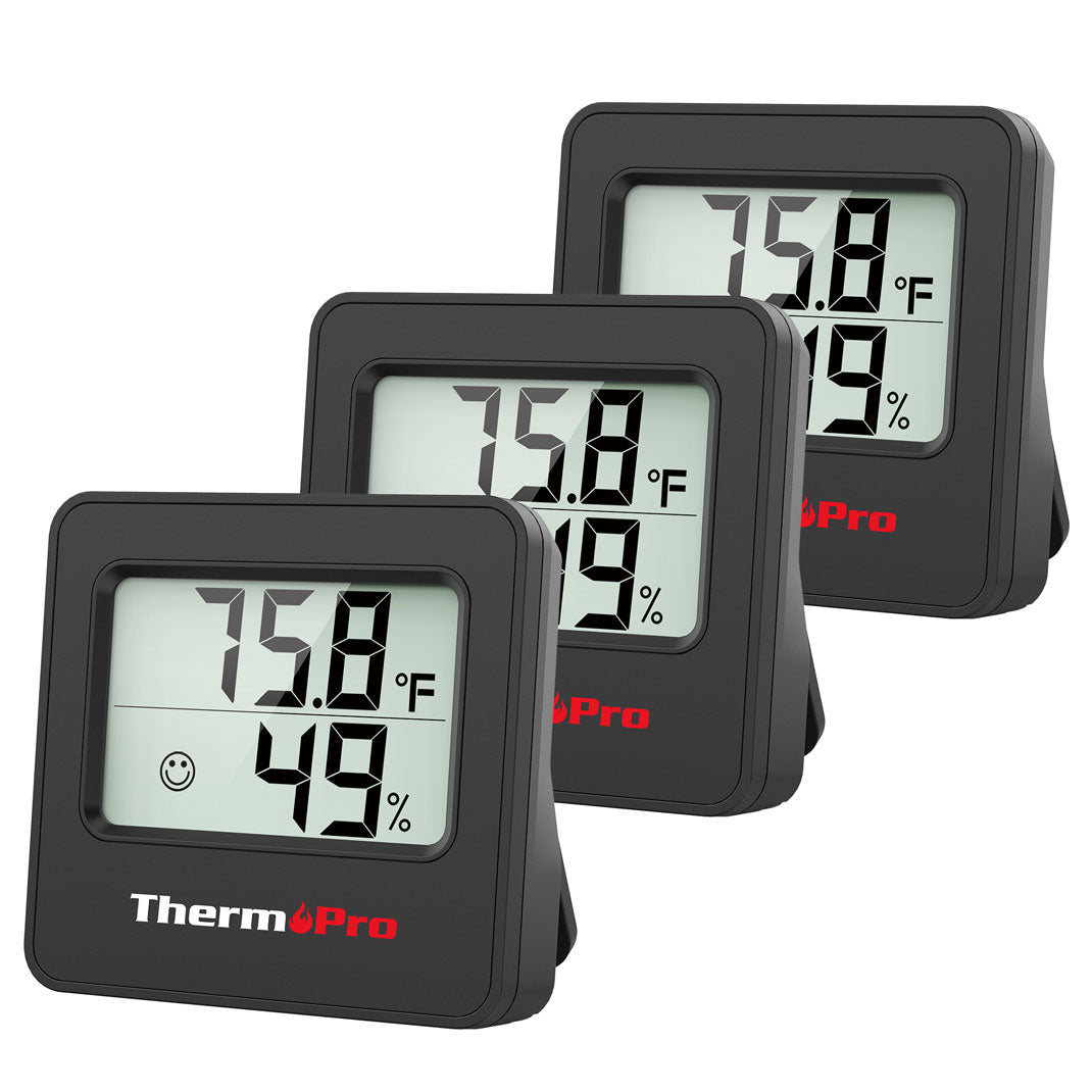 TempPro TP157 3-Pack Digital Indoor Hygrometers/Thermometers