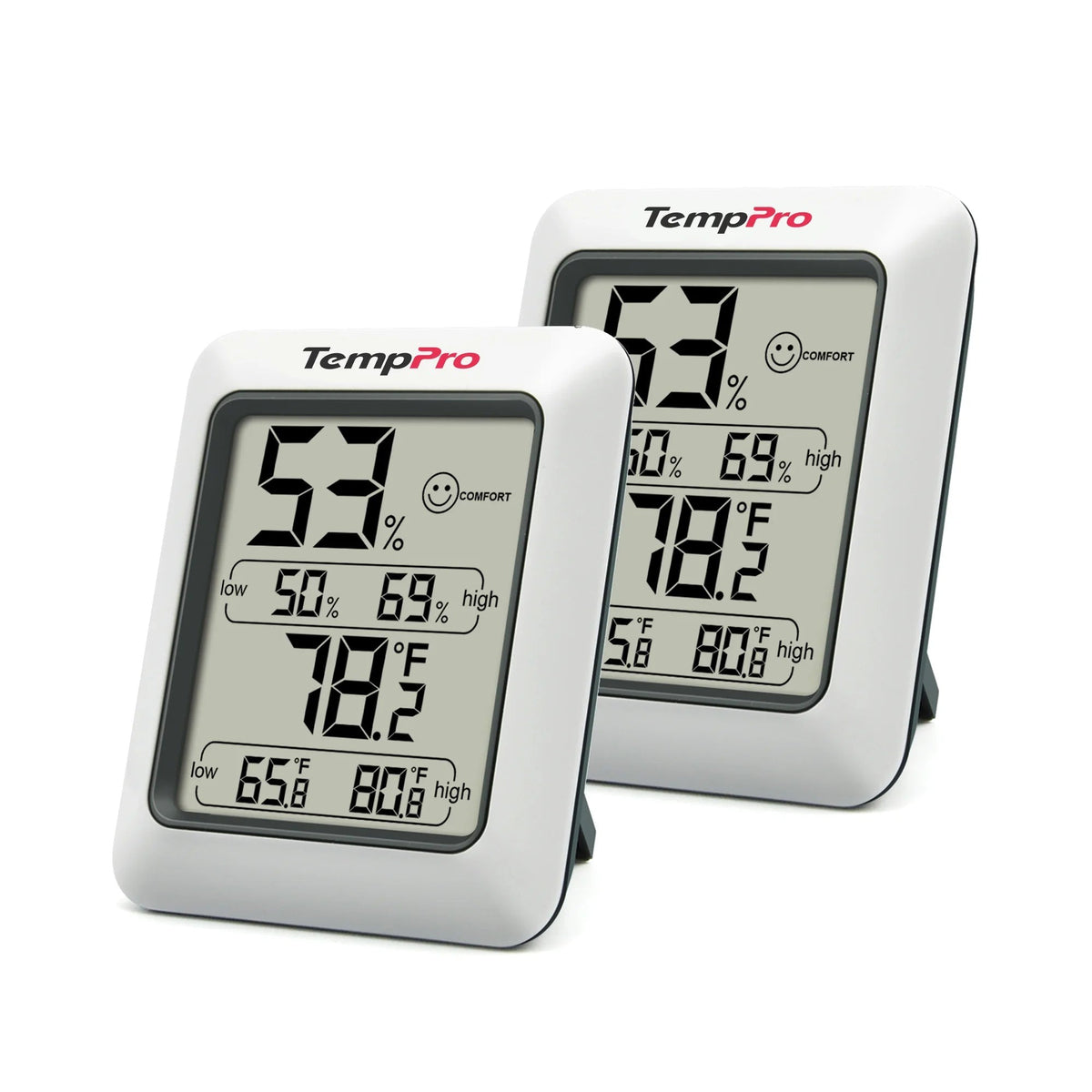 TempPro TP50 – Lot de 3 hygromètres/thermomètres numériques d'intérieur