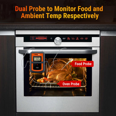 TempPro TempSync CORE TP08S Wireless Meat Thermometer — Dual Probe, Transmitter & Receiver (No App Needed)
