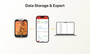 TempPro TempAir ELITE TP358 Bluetooth Indoor Hygrometer & Thermometer — 260ft Range, Smart App