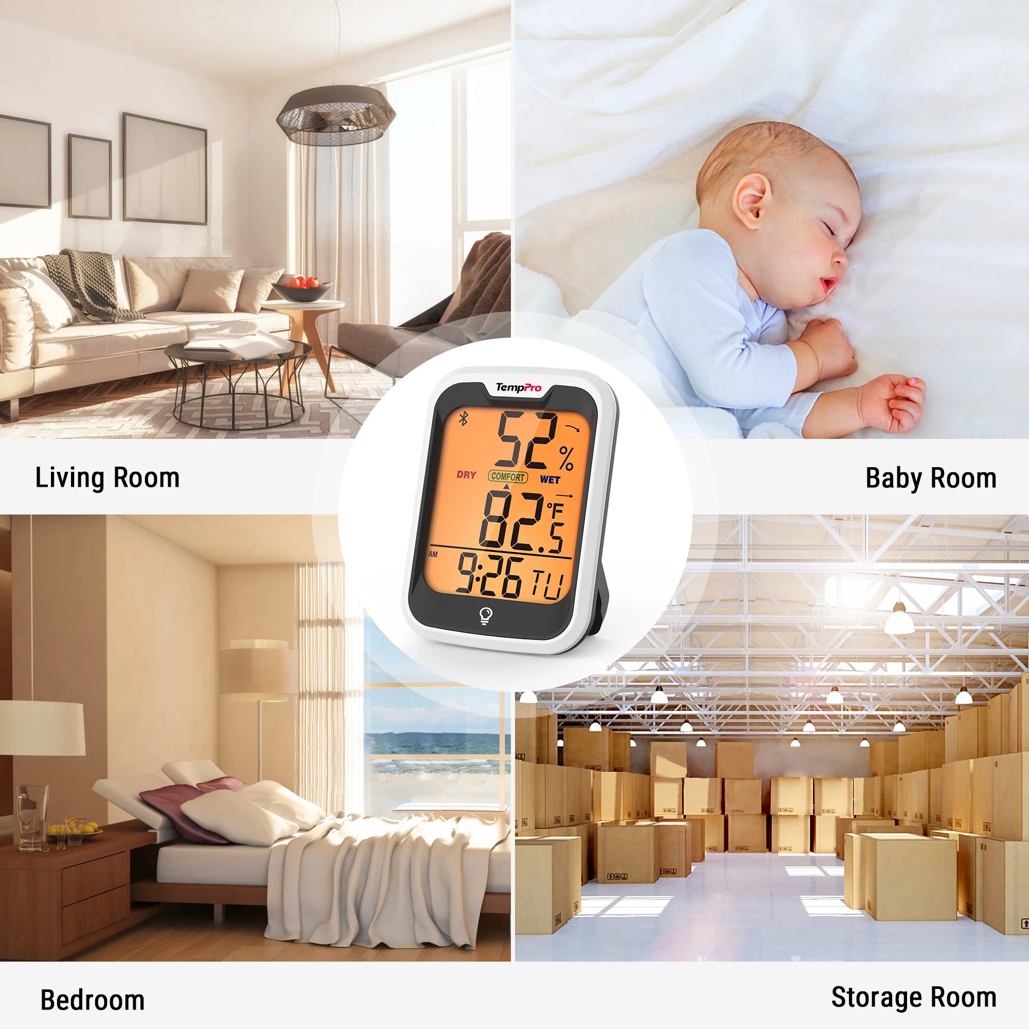 Termómetro higrómetro Bluetooth para interiores ThermoPro TP358