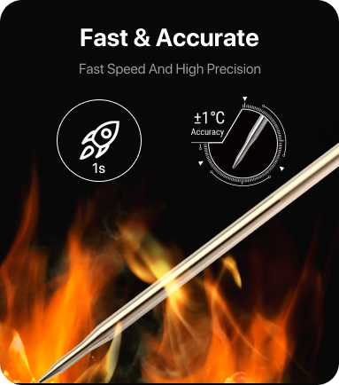 TempPro TempTrack CORE TP716 Leave-In Meat Thermometer — Oven-Safe Probe, Large Display