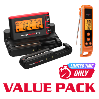 TempPro TempSpike Pro TP980 WiFi Meat Thermometer (2 Probes) + TP420 2-in-1 Infrared & Instant-Read Thermometer