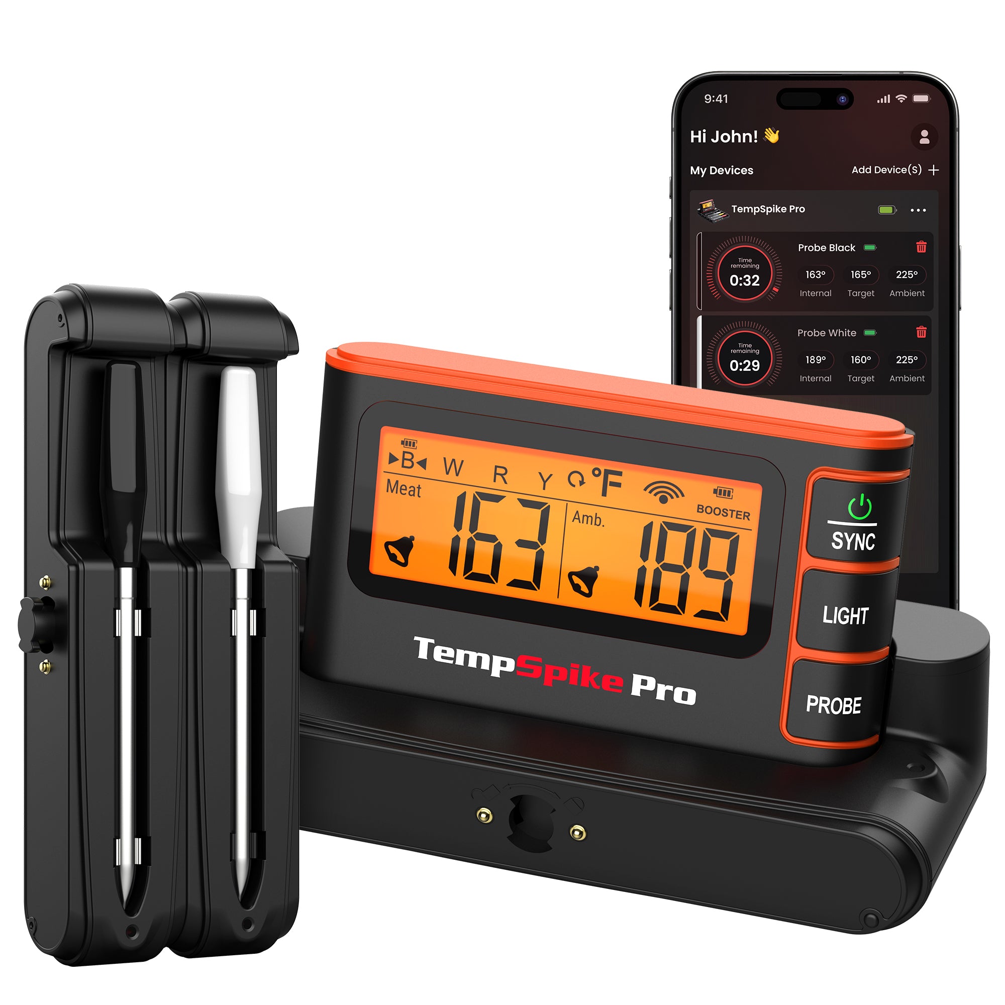 Thermomètre à viande Wi-Fi TP980 TempSpike Pro - 2 sondes