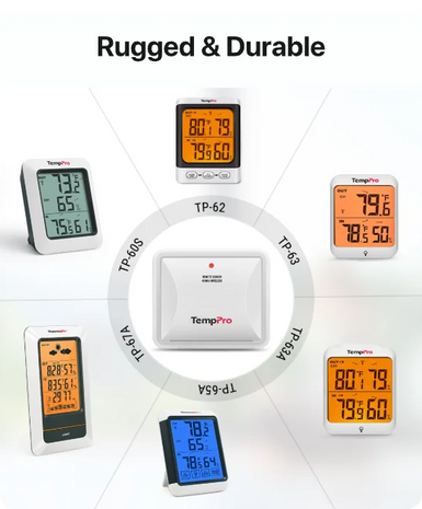 Capteur d'humidité additionnel TempPro TX-2B — 915 MHz, pour thermomètres intérieurs/extérieurs