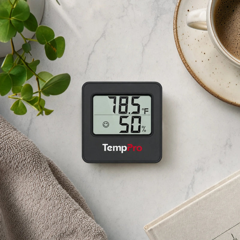 TempPro TP157 Indoor Thermometer & Hygrometer — ±2.0°F/±2% RH, 10s Refresh