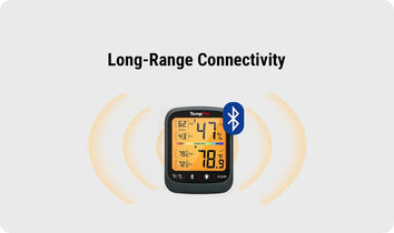 TempPro TP359W Bluetooth Indoor Hygrometer Thermometer - 260FT, Swiss Sensor, Black