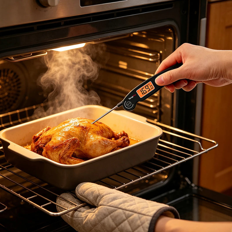 TempPro TP605 Instant-Read Meat Thermometer — Digital, Fast Read, Foldable Probe