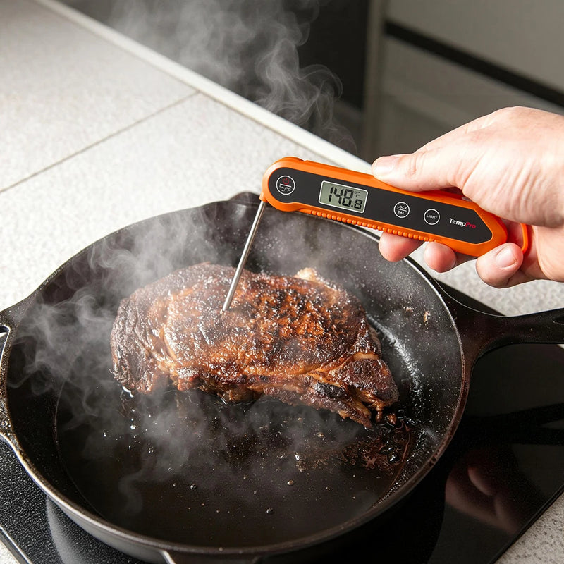 TempPro TP03H Instant-Read Meat Thermometer — Digital, Compact, Backlit