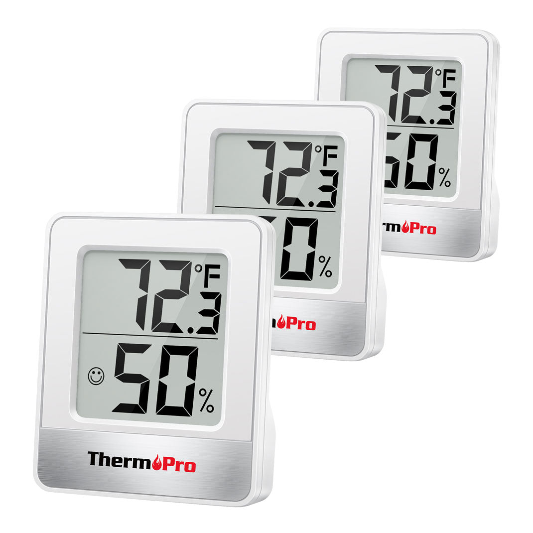 Thermomètre et hygromètre d'intérieur numérique TP49W, lot de 3