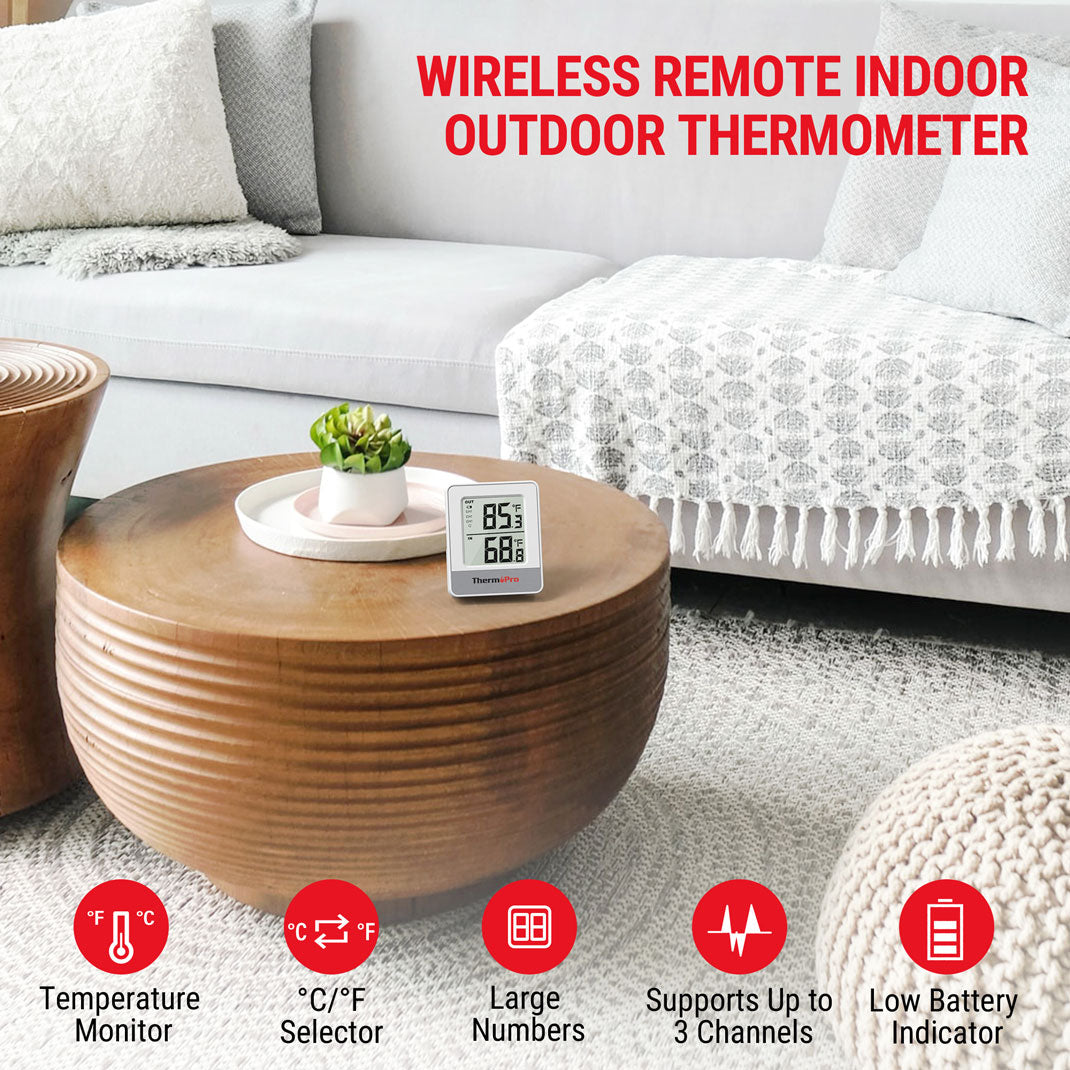 TP200B Wireless Indoor/Outdoor Thermometer Hygrometer