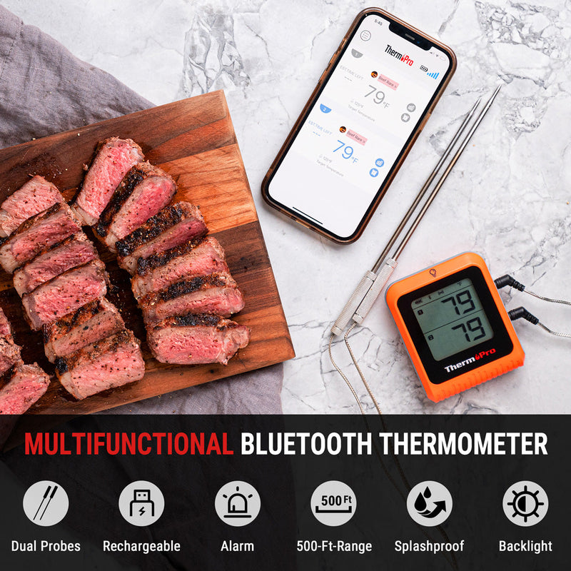 Termómetro inalámbrico para carne con Bluetooth TP920