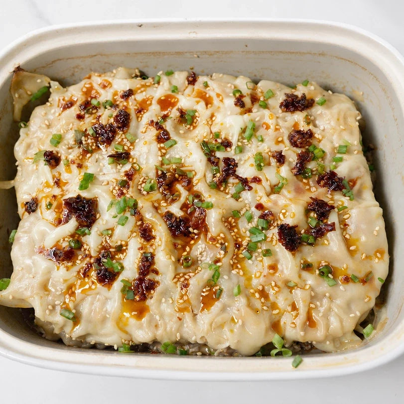 Asian-Inspired Baked Dumpling Meatloaf