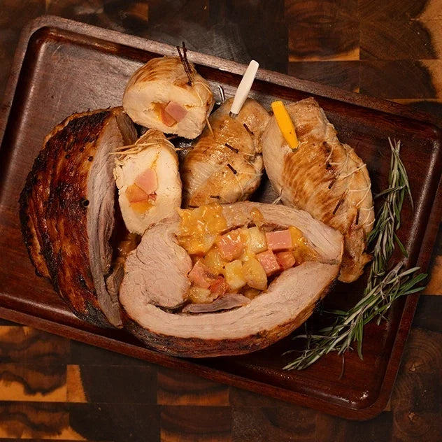 Cheese-Stuffed Pork Loin & Chicken Breast