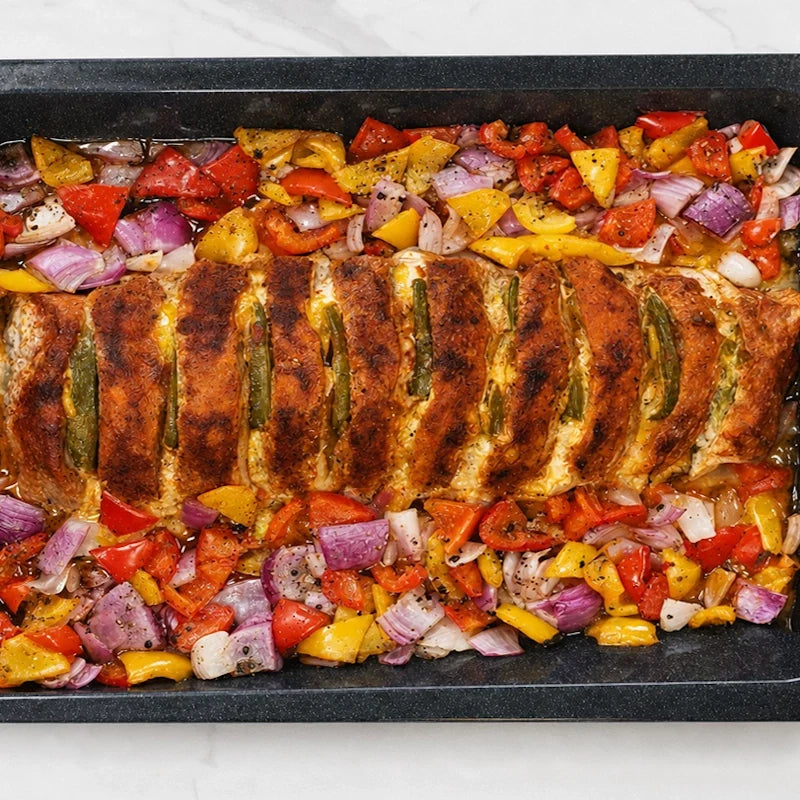 Cheesy Jalapeno Popper Hasselback Pork Loin Roast
