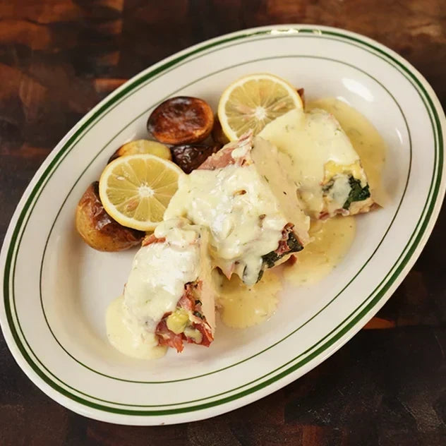 Creamy Spinach & Cheese-Stuffed Chicken Rolls