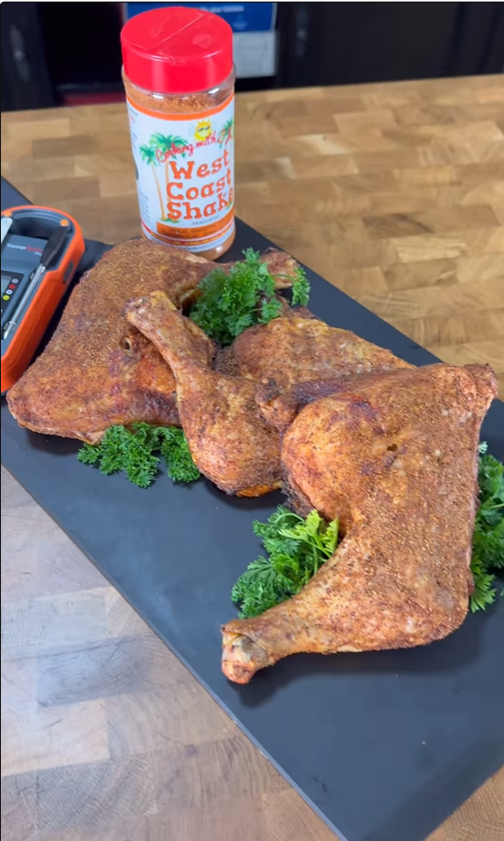 Crispy Smoked Chicken Quarters