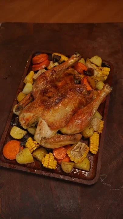 Perfect Lemon Honey Roasted Chicken with Vegetables