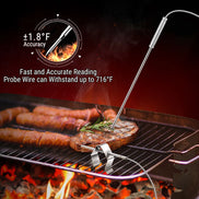 TempPro TempSync CORE TP08S Wireless Meat Thermometer — Dual Probe, Transmitter & Receiver (No App Needed)