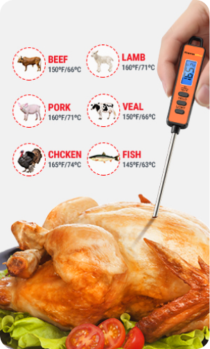 TempPro TP30 Infrared Thermometer Gun & TempPro TP01S Digital Instant-Read Meat Thermometer