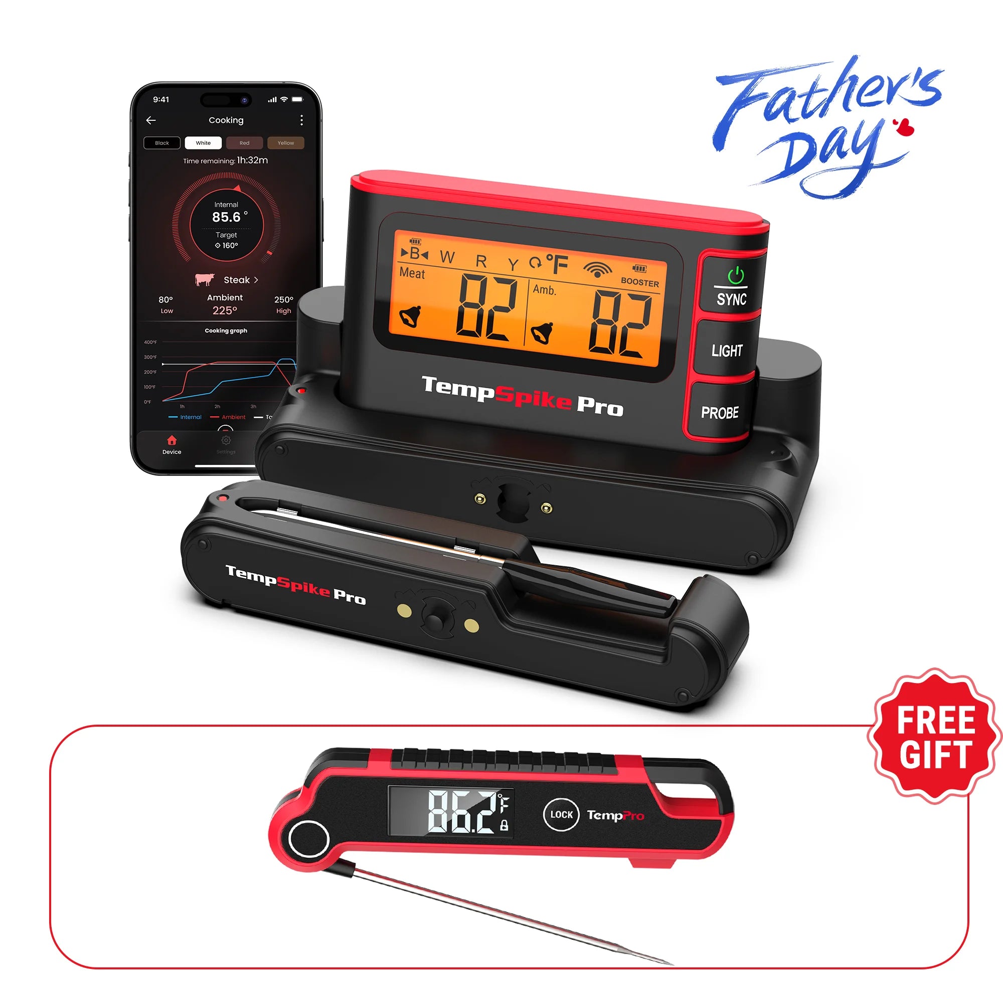Thermomètre à viande Wi-Fi TP980 TempSpike Pro 4 sondes TempPro