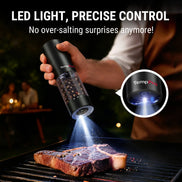 TempPro APG709 Electric Salt & Pepper Grinder Set — One-Handed, 2-Pack