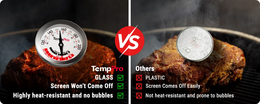 TempPro APT200-12A Instant-Read Meat Thermometer - Battery-Free Dial, 5.1" Probe