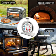 TempPro AOT200 Oven Thermometer — 100–600°F, Battery-Free, Anti-Rust Dial