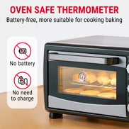 TempPro AOT200 Oven Thermometer — 100–600°F, Battery-Free, Anti-Rust Dial
