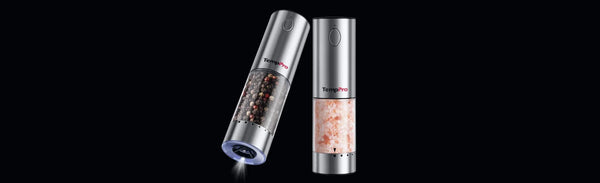 TempPro APG710 Electric Salt & Pepper Grinder Set — One-Handed, USB-C Rechargeable
