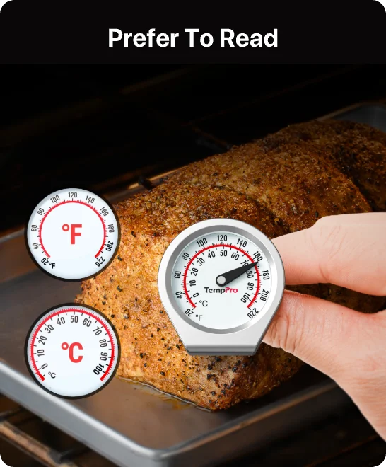 Thermomètre à viande à lecture instantanée ThermoPro APT418 avec sonde en acier inoxydable de 5 pouces