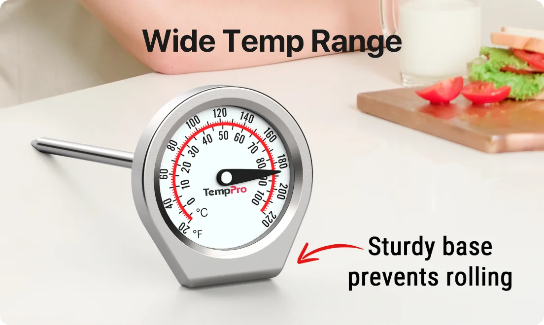 Thermomètre à viande à lecture instantanée ThermoPro APT418 avec sonde en acier inoxydable de 5 pouces