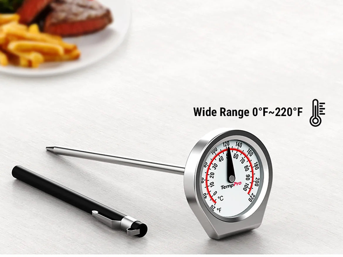 Thermomètre à viande à lecture instantanée ThermoPro APT418 avec sonde en acier inoxydable de 5 pouces