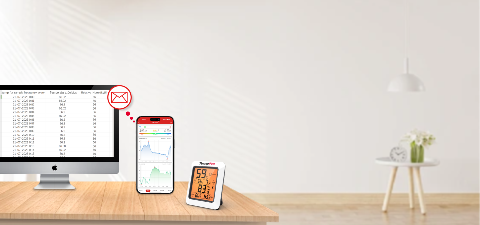 Thermomètre hygromètre Bluetooth TP350