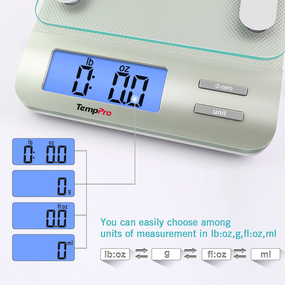 TempPro IC207  Digital Kitchen Multifunction Food Scale