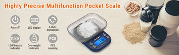 TempPro IC203 Stainless Steel Kitchen Scale — 4 Units, Tare Function