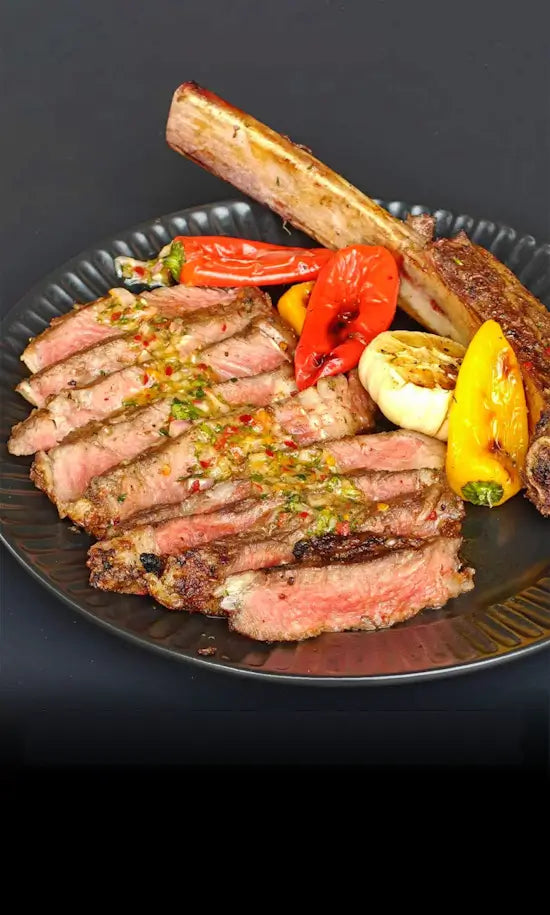 Steak de faux-filet au beurre fumé
