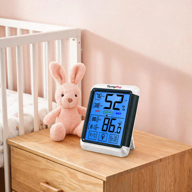 TempPro TempAir CORE TP55 Digital Indoor Thermometer & Hygrometer — ±1°F/±2% RH, High/Low Records