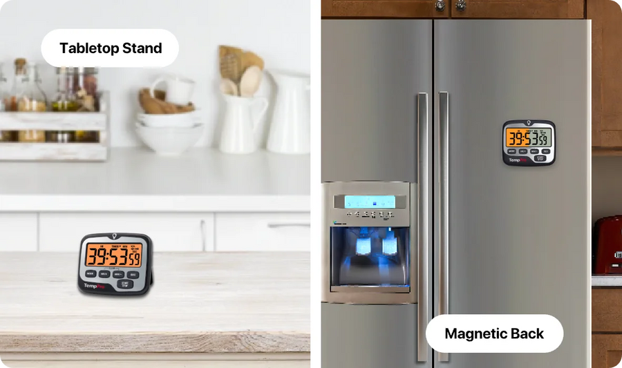 TempPro TM01 Digital Kitchen Timer — Long 99h Countdown, Clear LCD