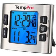 TempPro TM02 Digital Kitchen Timer — Dual Countdown, 2.6" LCD