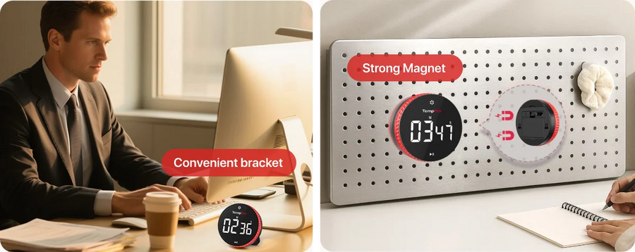 TempPro TM04 Digital Kitchen Timer — One-Touch Control, 3.1" LED