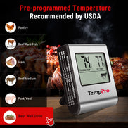 Thermomètre à viande TempPro TempTrack CORE TP16 – Compatible four et gril, alarme programmable