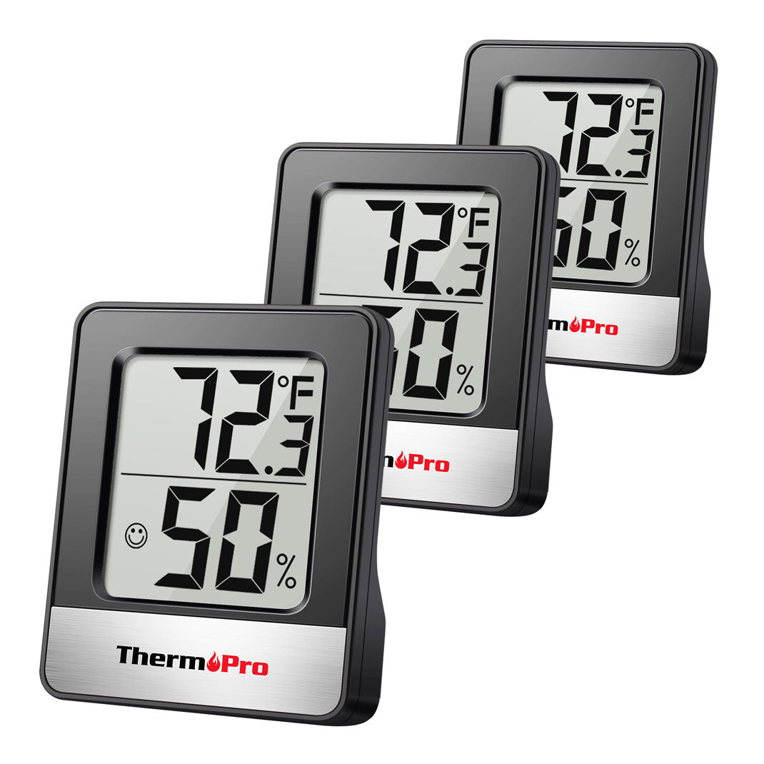 Hygromètre/thermomètre d'intérieur TP49B, lot de 3