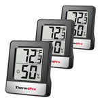 Hygromètre/thermomètre d'intérieur TP49B, lot de 3