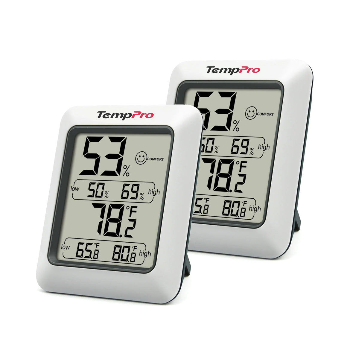 TempPro TP50 – Lot de 3 hygromètres/thermomètres numériques d'intérieur