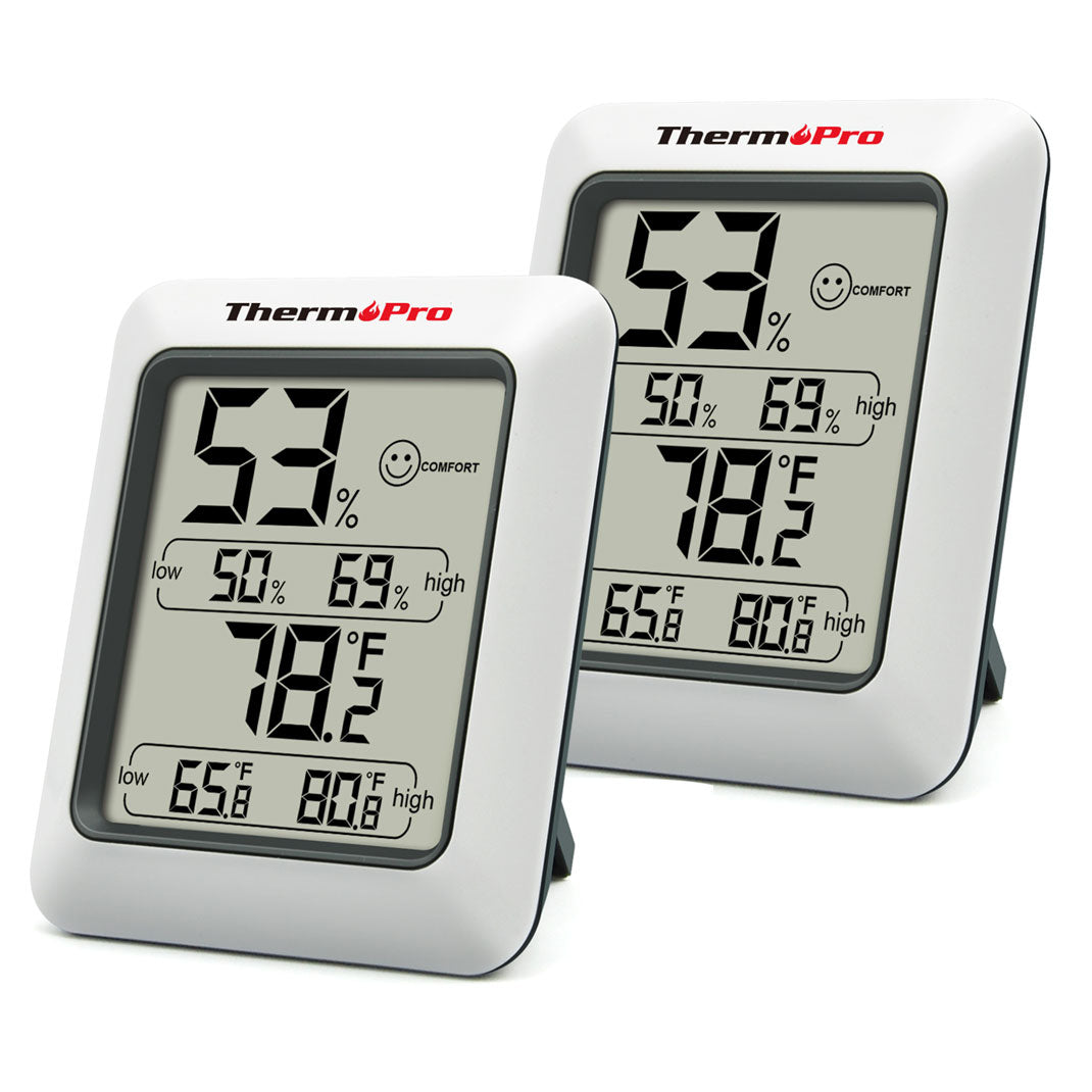 TempPro TP50 2-Pack Digital Indoor Hygrometer/Thermometer