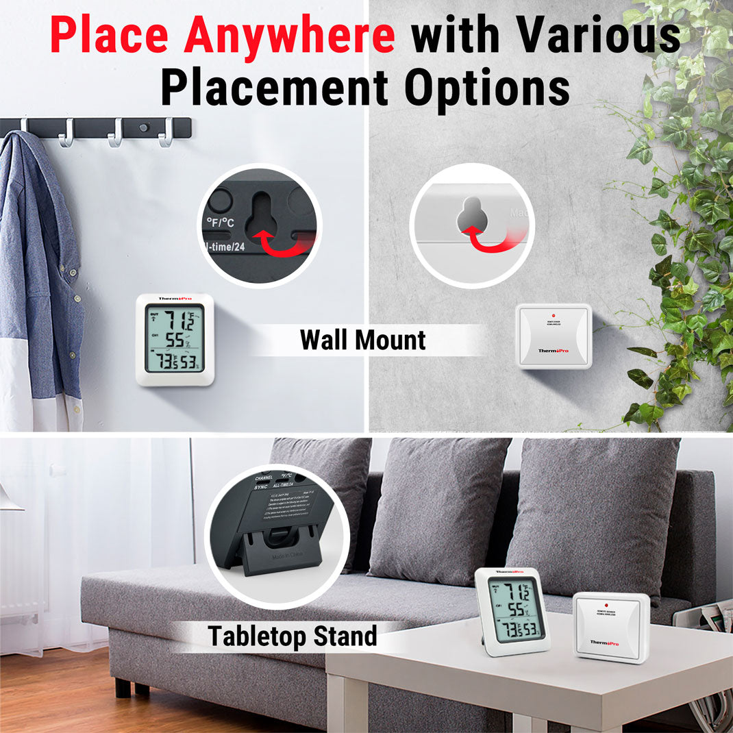 TP60B with 2 Sensors Wireless Thermometer Hygrometer