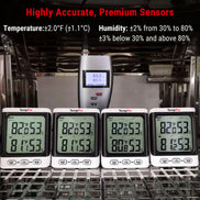 TempPro TempAir PLUS TP62B Wireless Indoor Outdoor Thermometer & Hygrometer — 500ft Range, High/Low