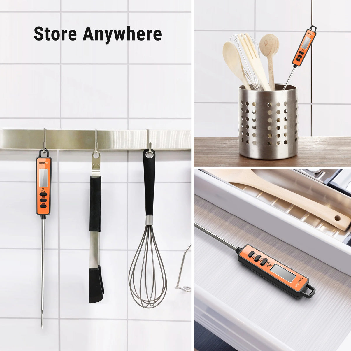 TempPro TempSwift CORE TP01A Instant-Read Meat Thermometer — 1-Second Read, 5.3" Long Probe