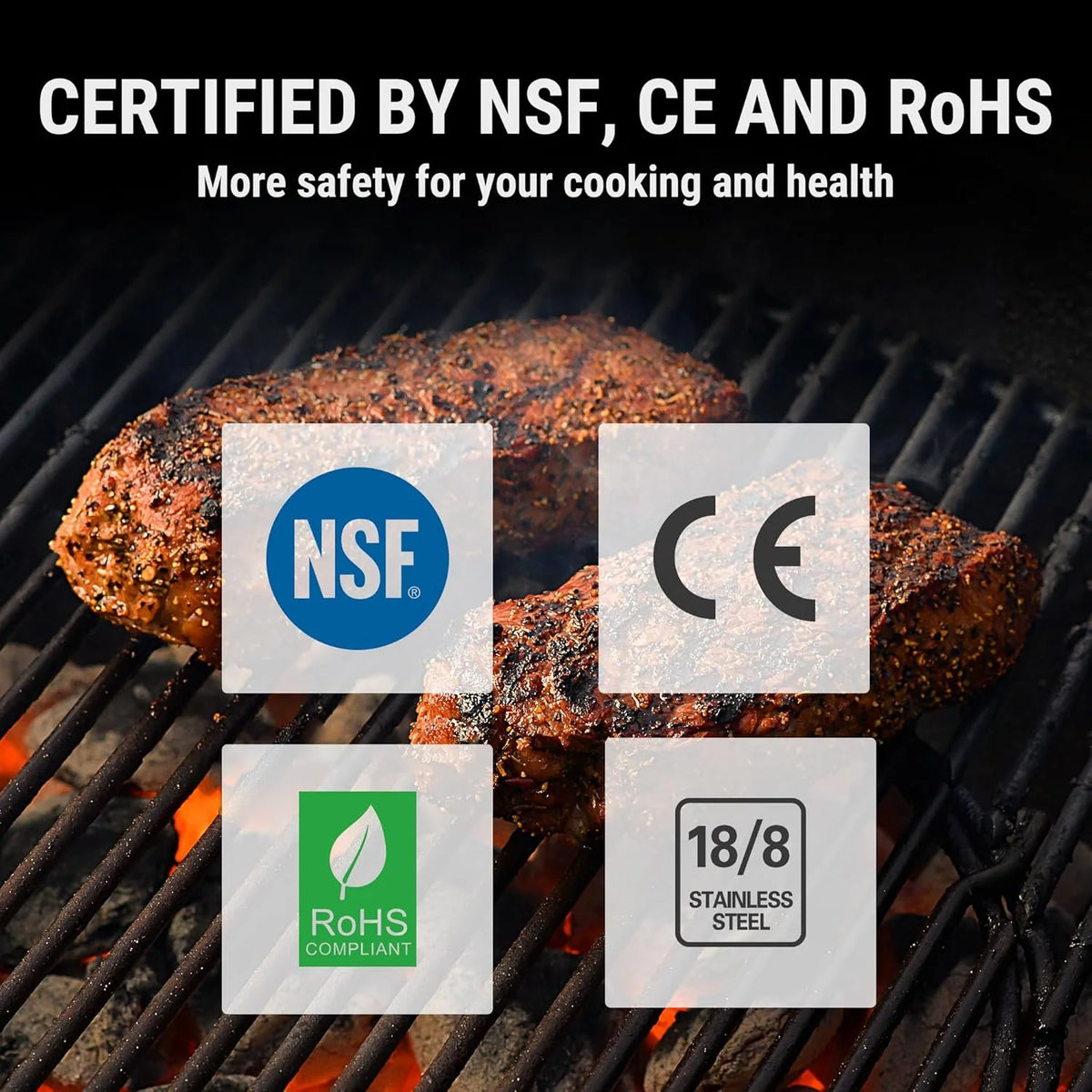 Thermomètre à viande numérique instantané TempPro TempSwift PLUS TP03B — Lecture en 1 seconde, rétroéclairé
